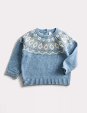 baby knit fair isle jumper