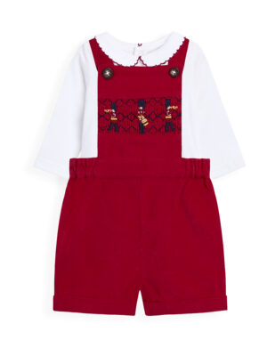 smocked dungarees