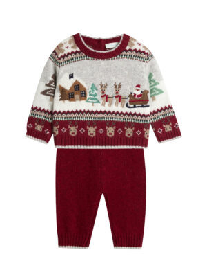 baby fair isle christmas jumper set