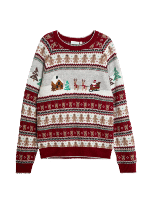 mens christmas matching family fair isle jumper