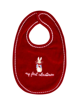 peter rabbit my first christmas bib