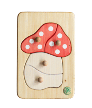 wooden toadstool puzzle