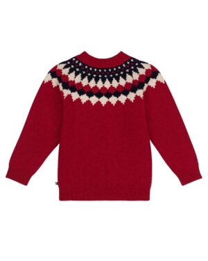 red jacquard Christmas Jumper