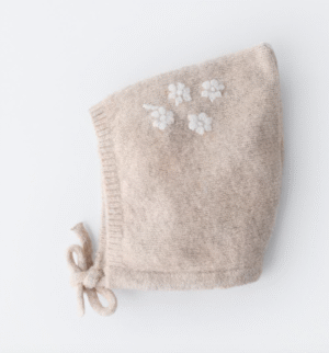 embroidered baby bonnet