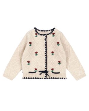 embroidered cardigan