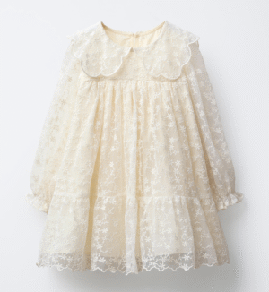 cream tulle dress