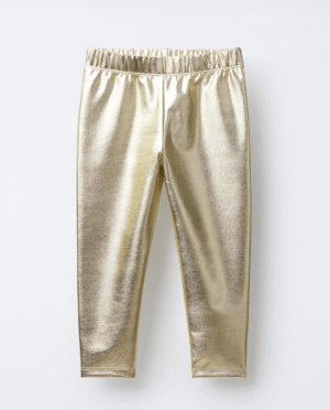 gold metallic leggings