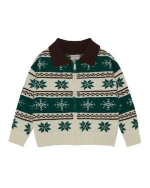 green fair isle cardigan