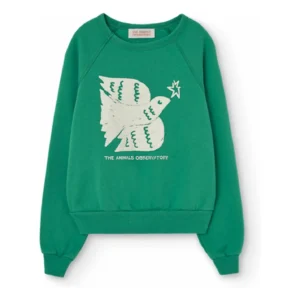 green sweatshirt