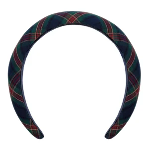 green tartan alice band