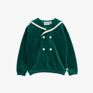 boys green velour sweatshirt