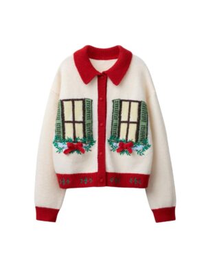 bow kids christmas cardigan