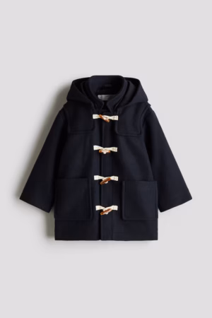 navy duffle coat