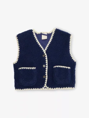 navy kids gilet