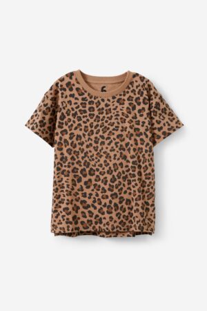 leopard print kids t-shirt