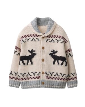 reindeer knit cardigan