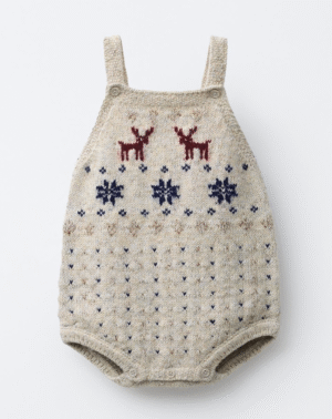 knit reindeer baby bodysuit