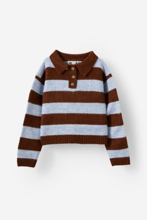 knitted polo pullover