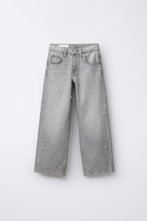 pearl embellished jeans