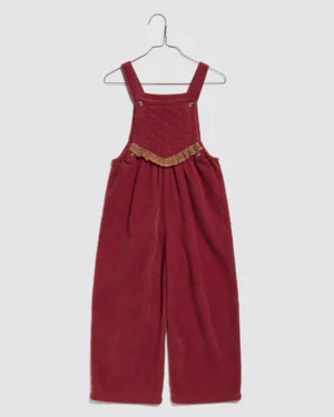 red velvet dungarees