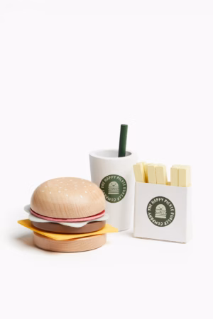 wooden burger set
