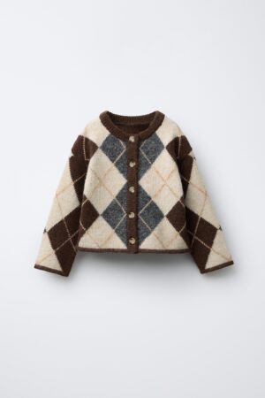 argyle cardigan