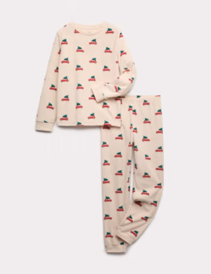 fleece christmas car pyjamas