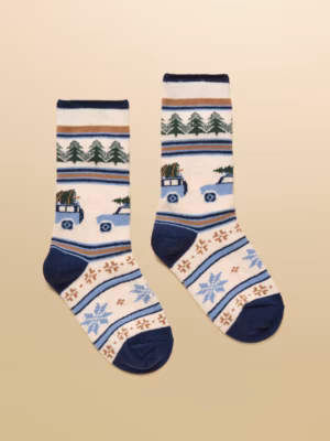 kids fair isle cosy socks