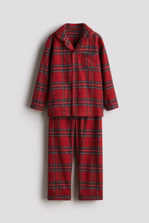 tartan flannel pyjamas