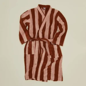 striped bathrobe