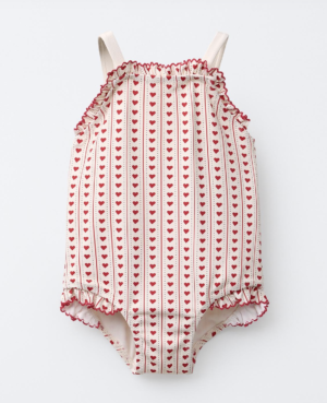 heart print swimsuit