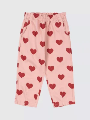 heart print trousers