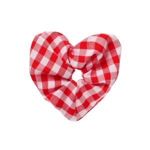 red heart scrunchie