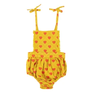yellow heart romper