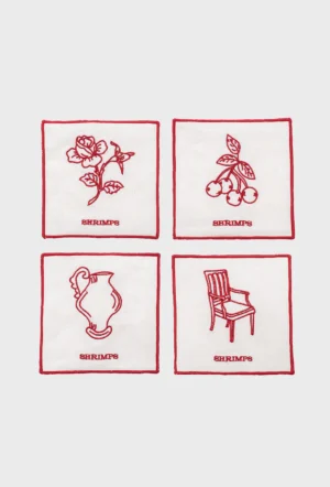 embroidered coasters