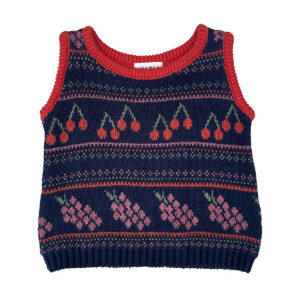 navy knit vest