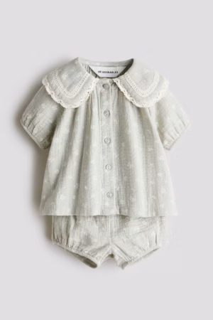 cotton muslin baby girl set