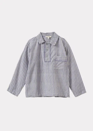 blue stripe boys shirt