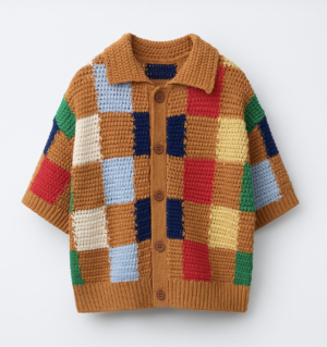 check knit shirt