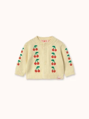 knitted cherries cardigan
