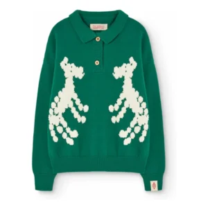 green sweater
