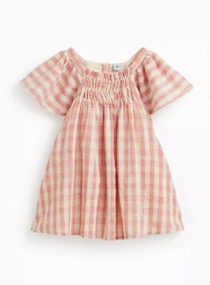 pink gingham dress