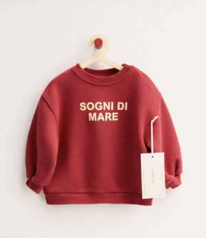 red sweatshirt