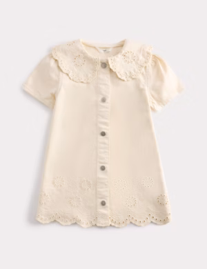 cream broderie collar dress