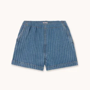 striped denim shorts