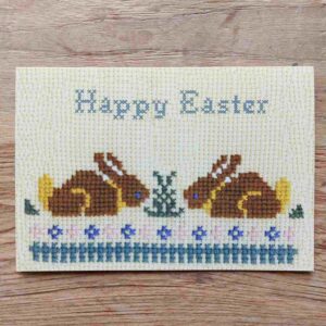 embroidered easter postcard
