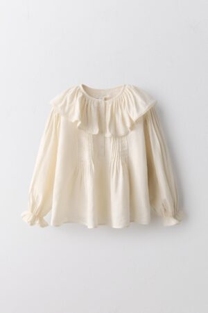 cream collar blouse