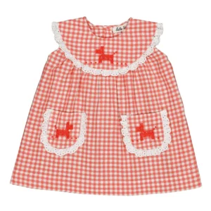 red gingham baby dress