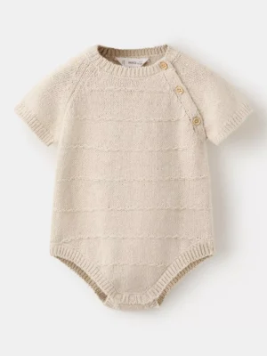 knitted baby bodysuit