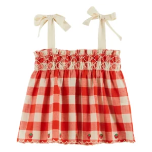 red check strappy top